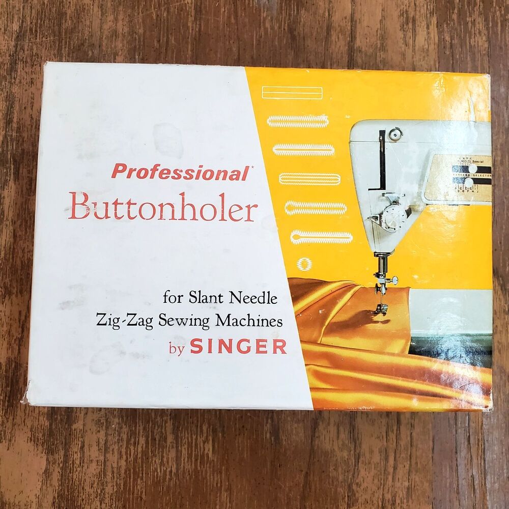 Vintage Singer Professional Buttonholer 102577 Slant Needle Zig-Zag Complete